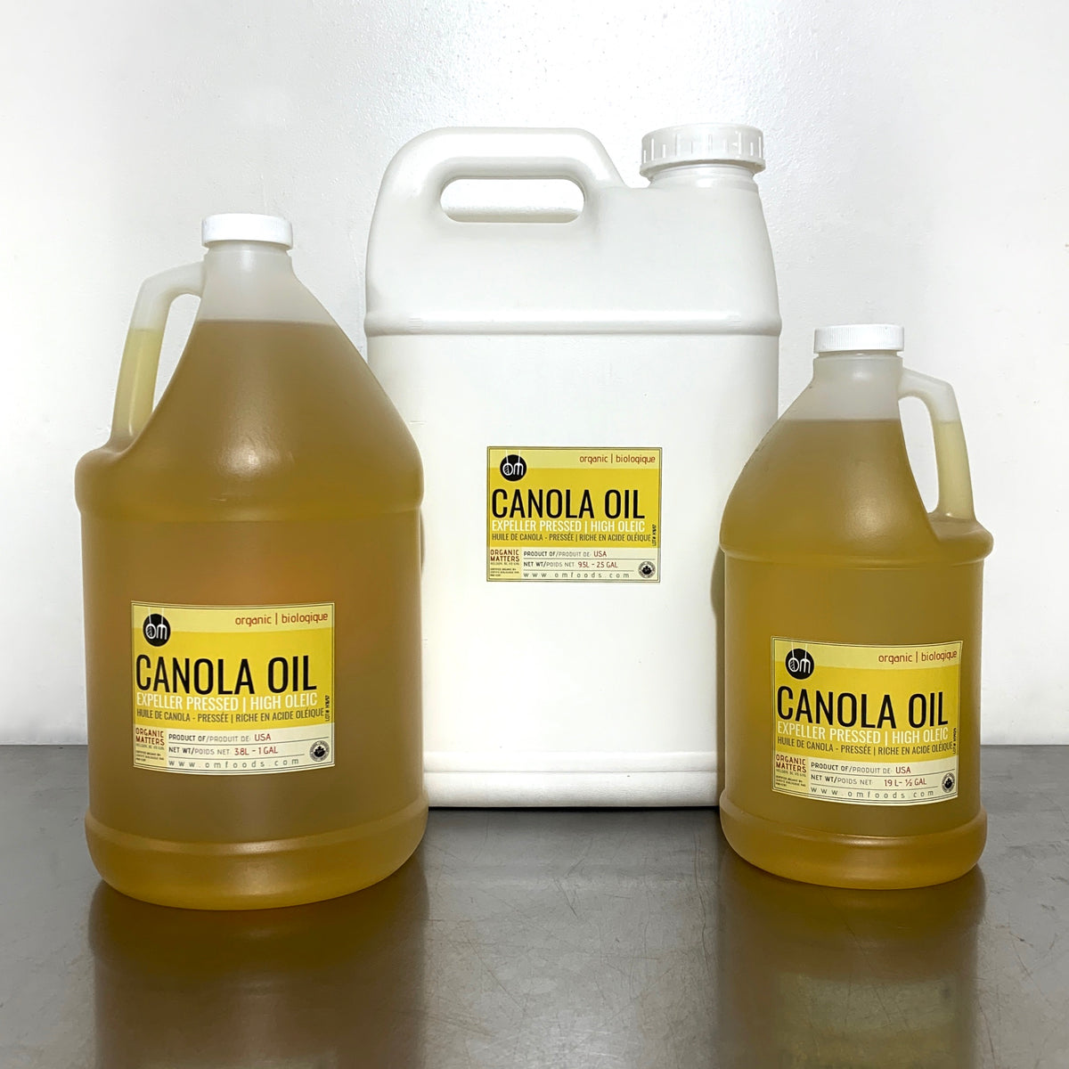 ORGANIC CANOLA OIL, expeller pressed Om Foods Organic Matters